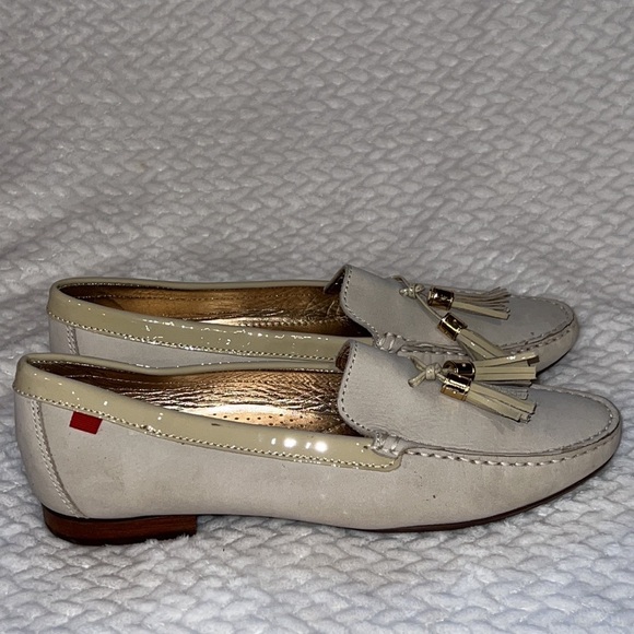 Marc Joseph Beige Leather Tassel Mocassin Leather Loafers Size 9 - Picture 5 of 11